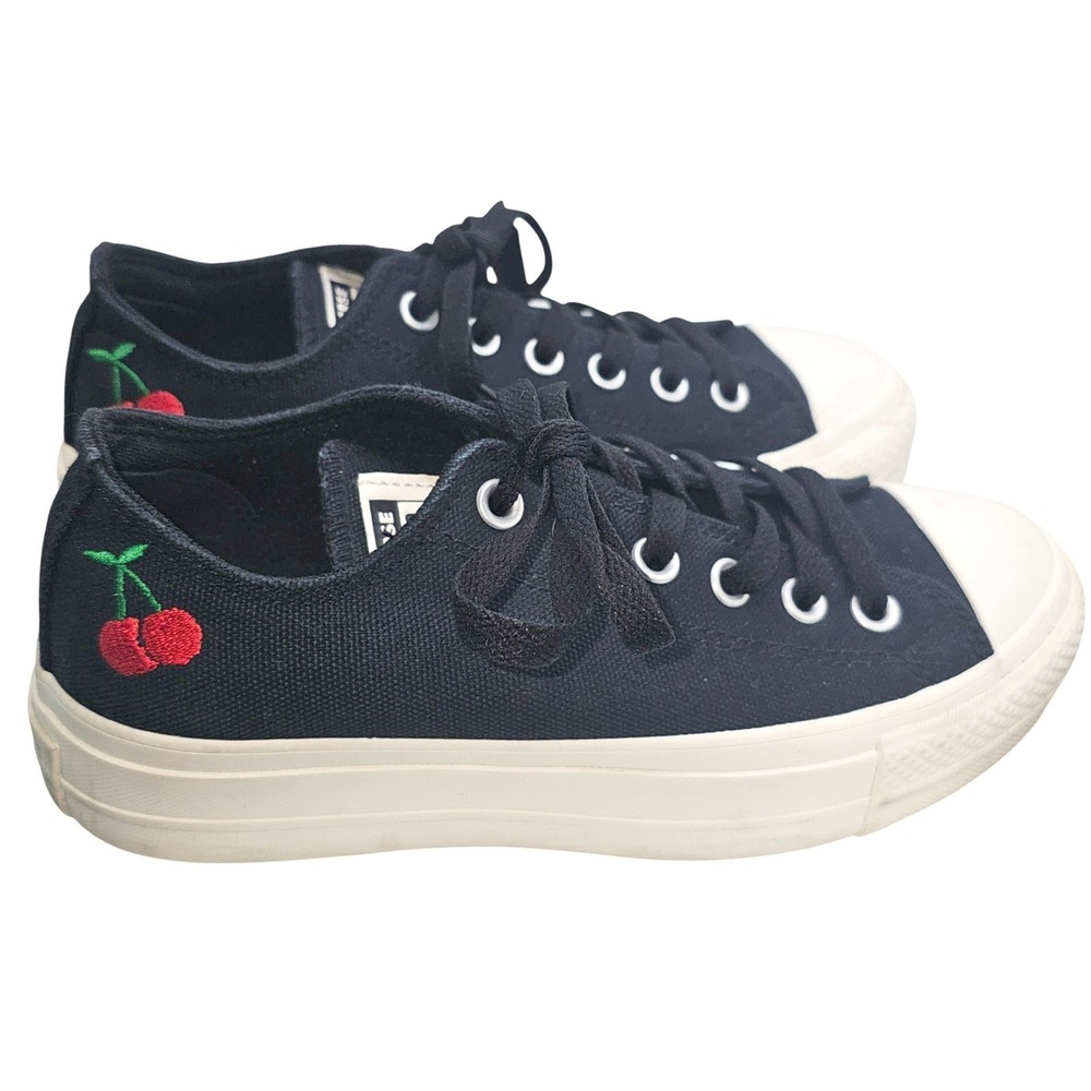 Converse Women's Chuck Taylor All Star Lift‎ Ox Egret/black/red US 7 - Picture 4 of 9